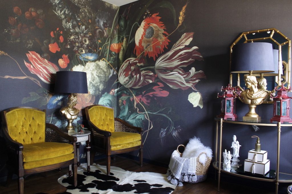 marilynn taylor's dark & moody office, a maximalist interior design ideas