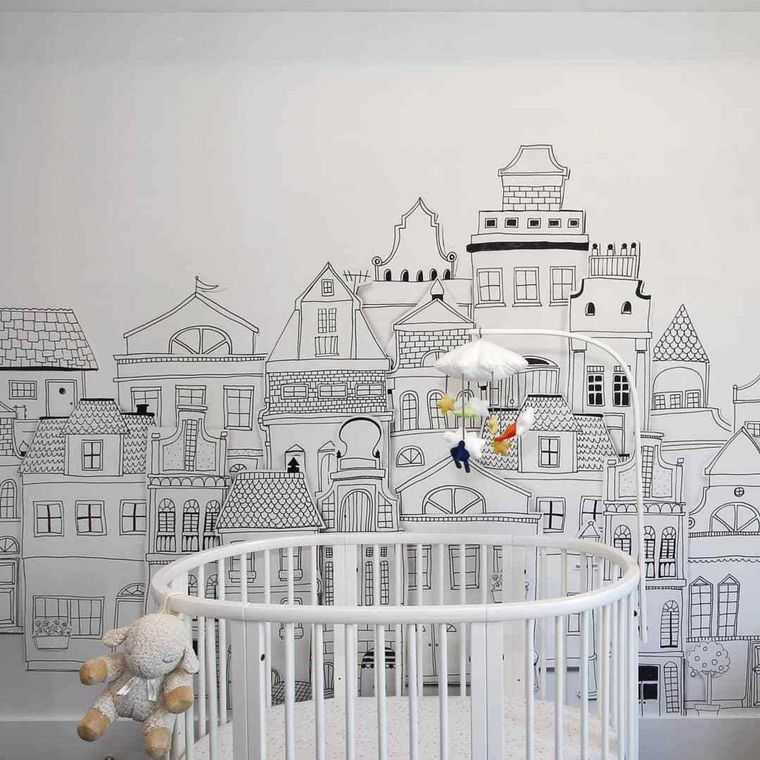simple nursery room wallpaper