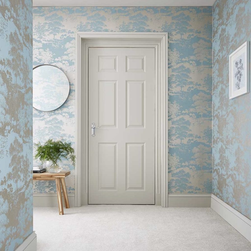 light blue wallpaper graham and brown