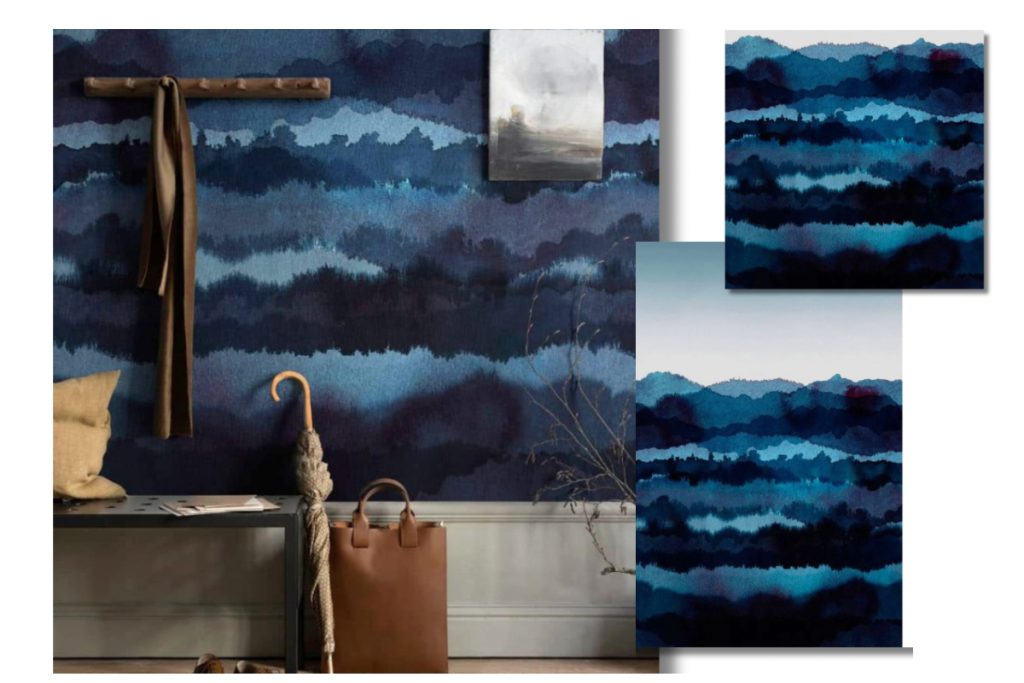 Halloween night wallpaper: Midnatt dark blue