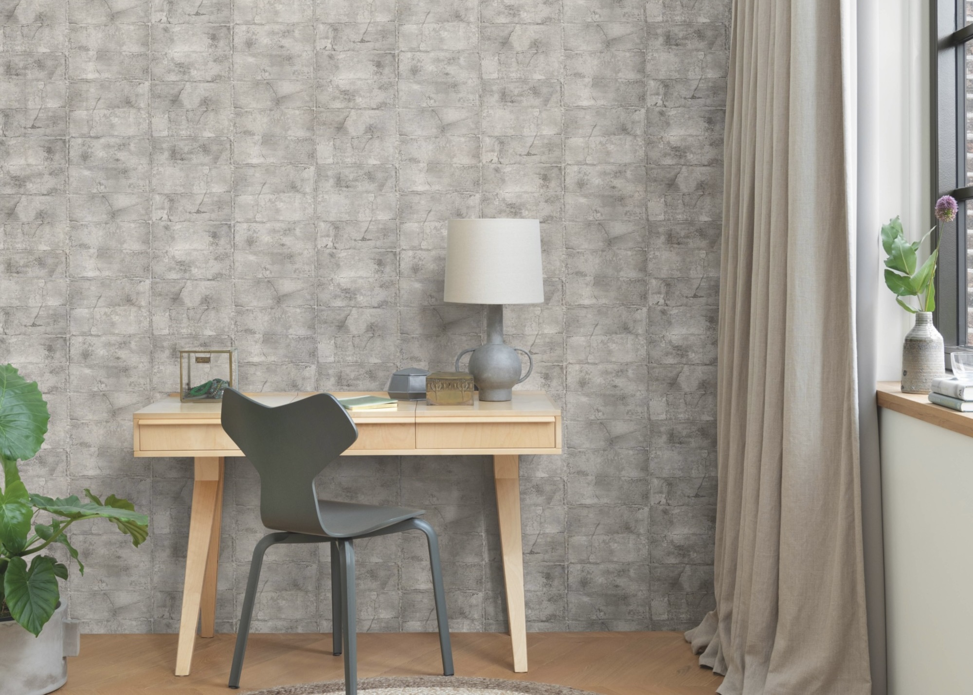 Nice Rustic Room Design Using Brick Wallpaper HONPO BLOG