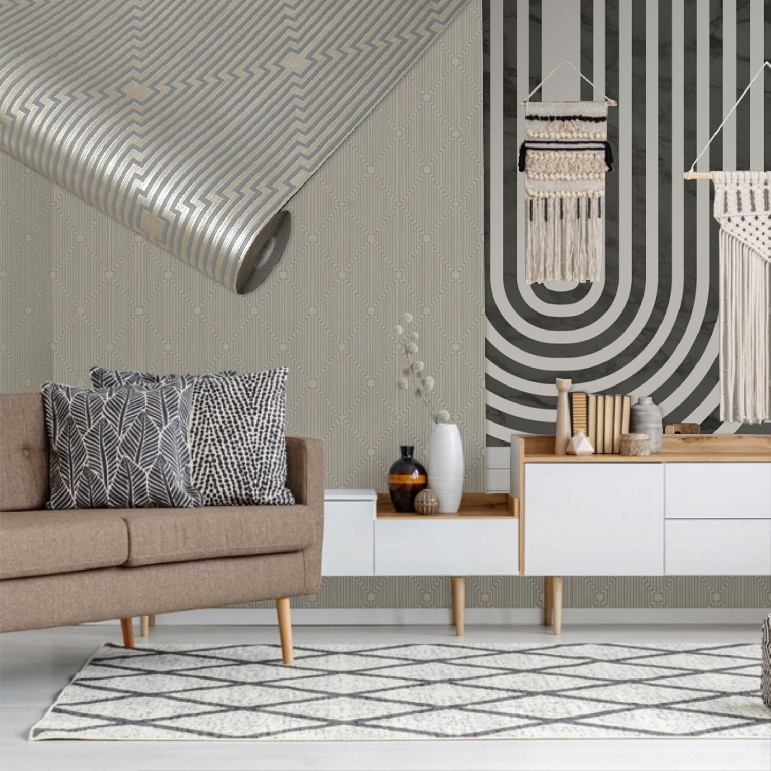 geometric for condo wallpaper ideas