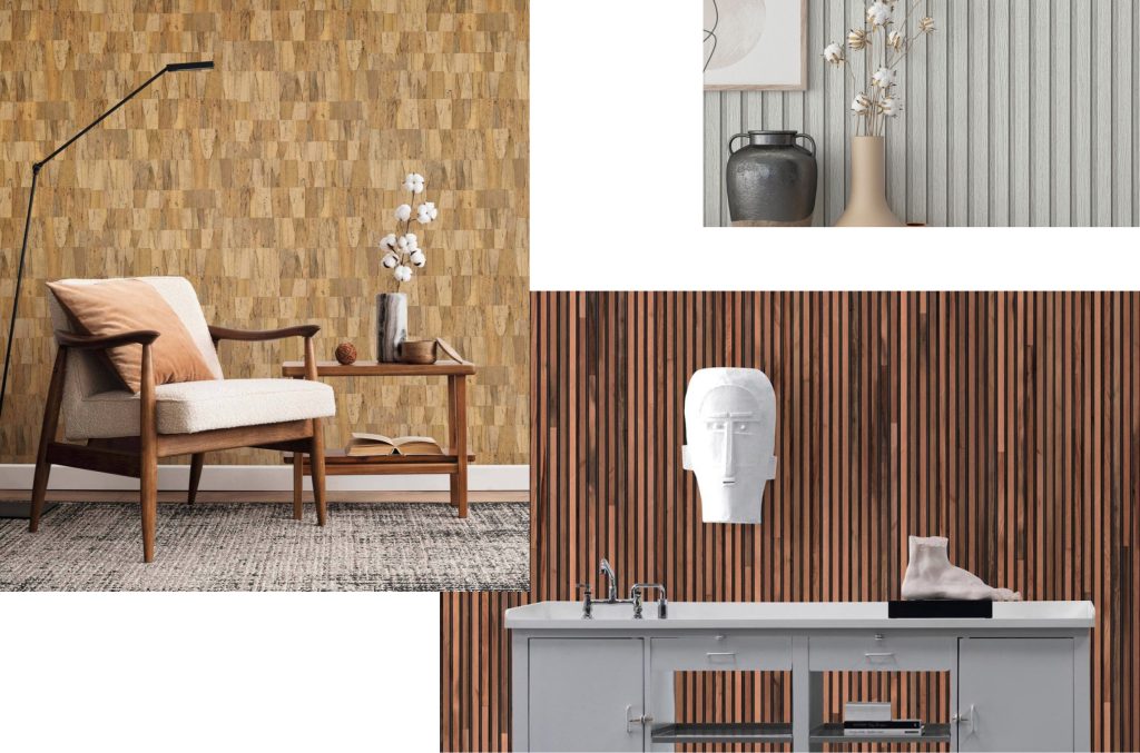 HDB Wallpaper design: Wood Interior