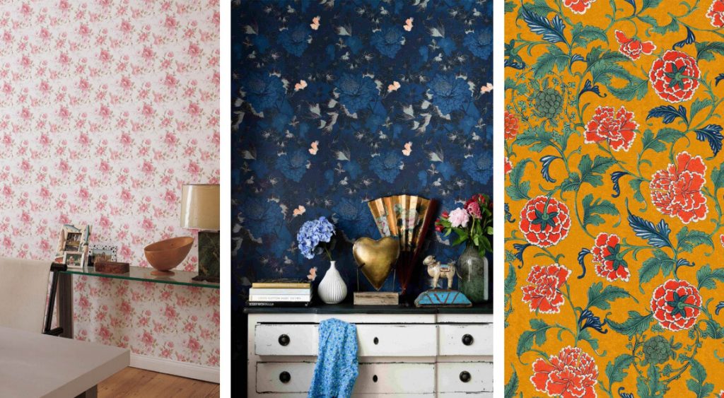 flower wallpaper pattern for bedroom