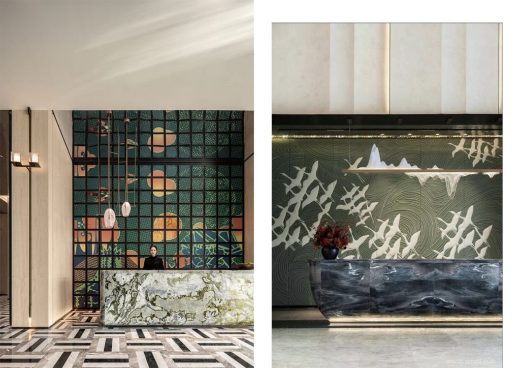 Wallpaper designs have the power to transform a lobby space into a memorable