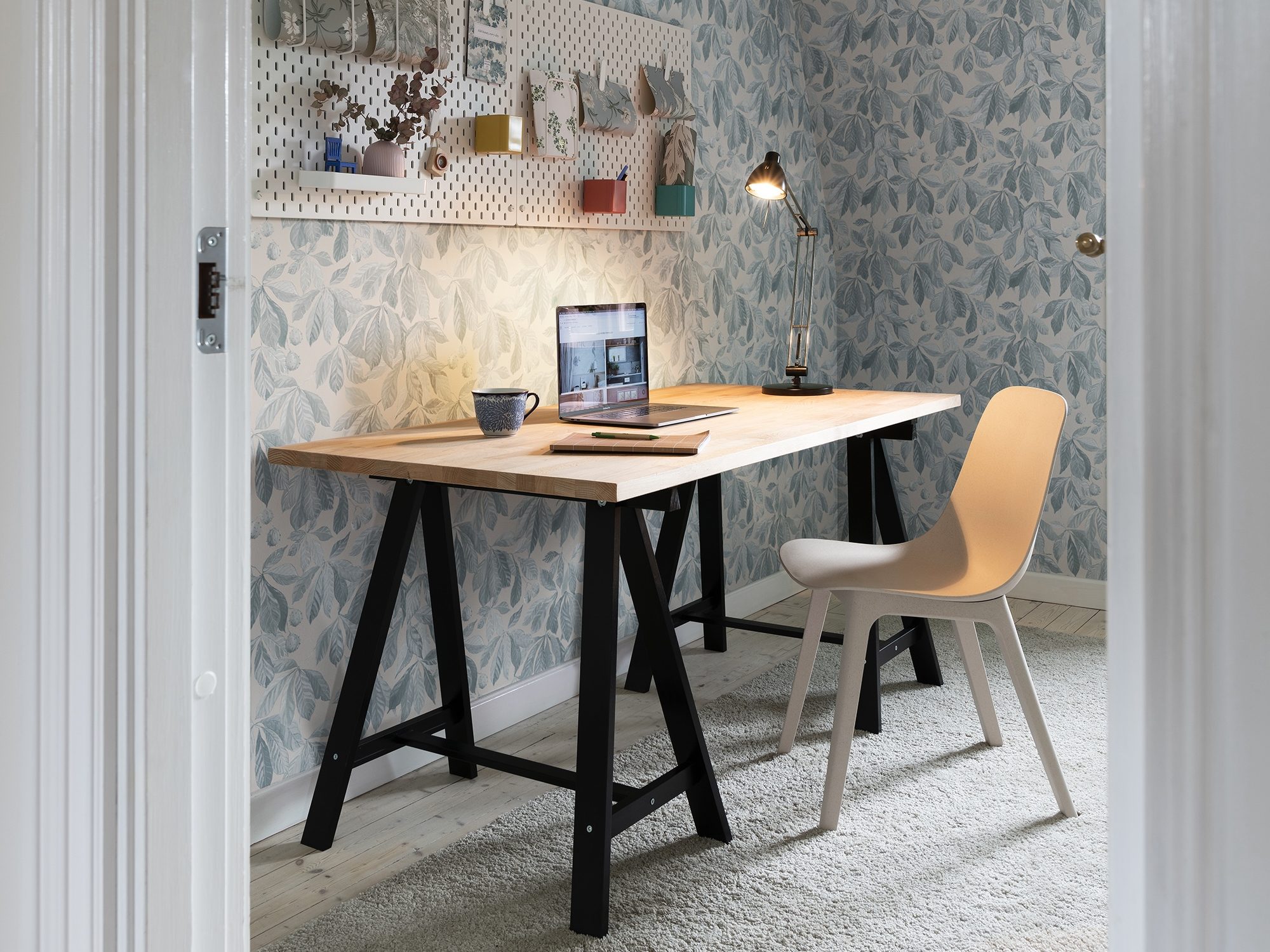 Sandberg Kersti Soft Blue - Ways to Use Wallpaper