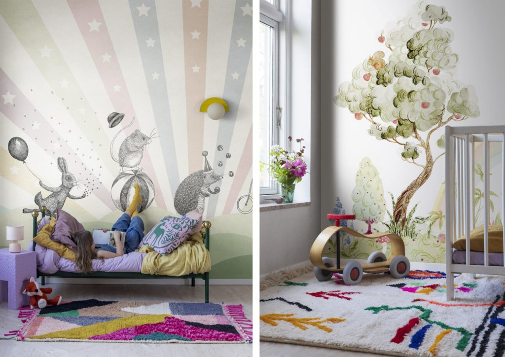 kids room design ideas with wallpaper
