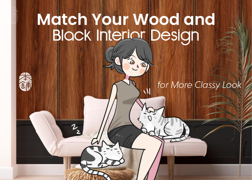 Match Your Wood and Black Interior Design for More Classy Look