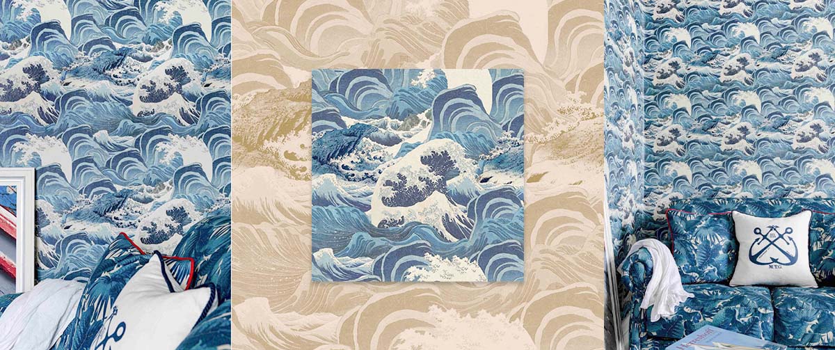 Sea Japanese wave wallpaper
