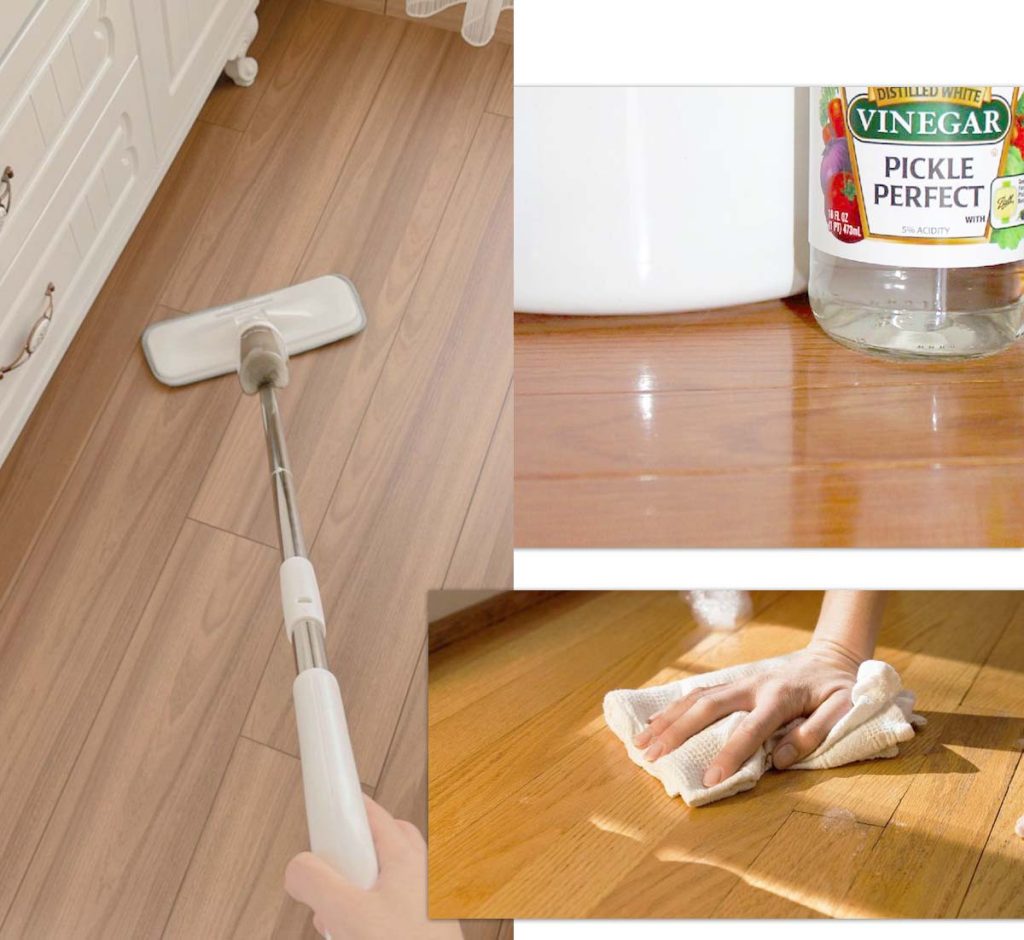 the second step of how to clean vinyl flooring