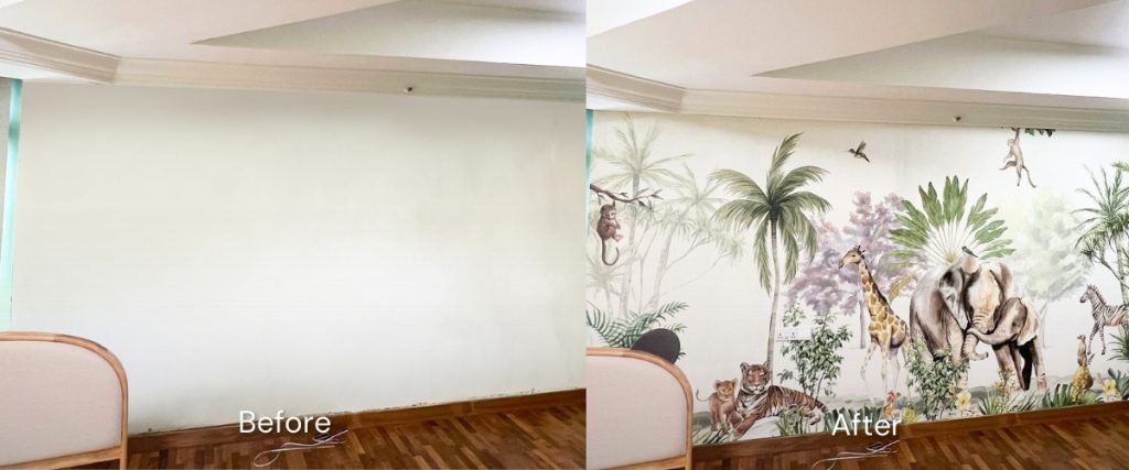 bedroom makeover: jungle bedroom