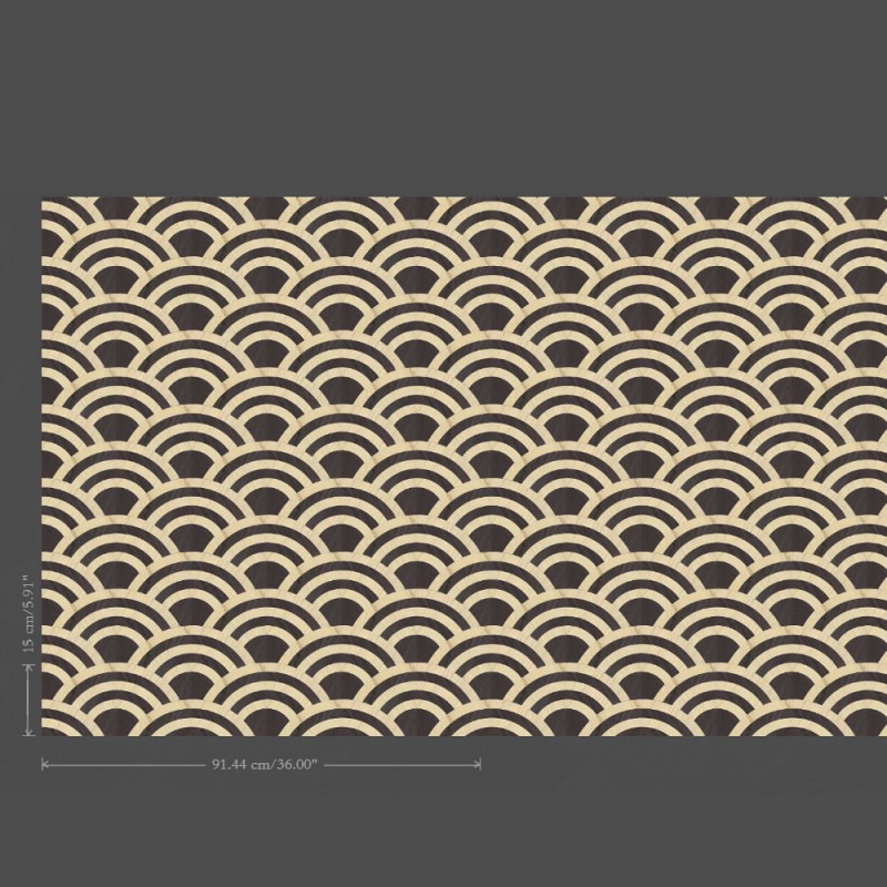 Lucky O’s | MO3040 Birch & Black | Mooi Wallcovering Tokyo Blue