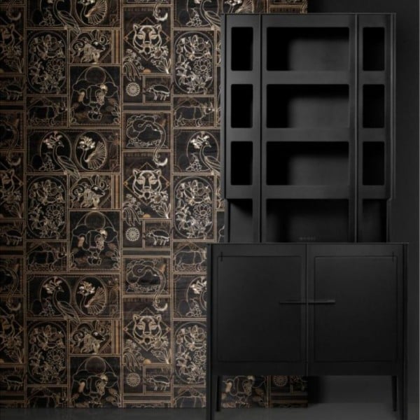 Golden Tiger | MO4040 Ebony | Moooi Wallcovering Memento Moooi