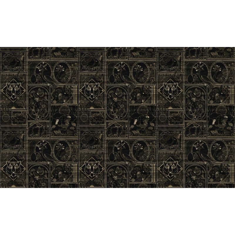 Golden Tiger | MO4040 Ebony | Moooi Wallcovering Memento Moooi