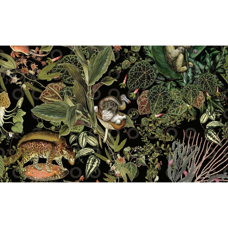 Menagerie of Extinct Animals | MO2071 Raven | Moooi Wallcovering Extinct Animals