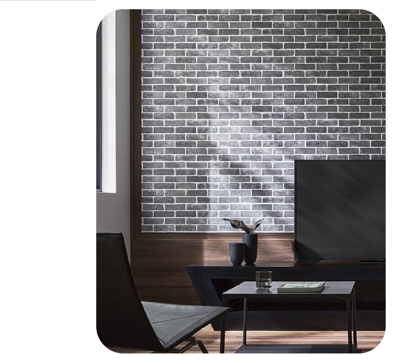 brick wallpaper for living room