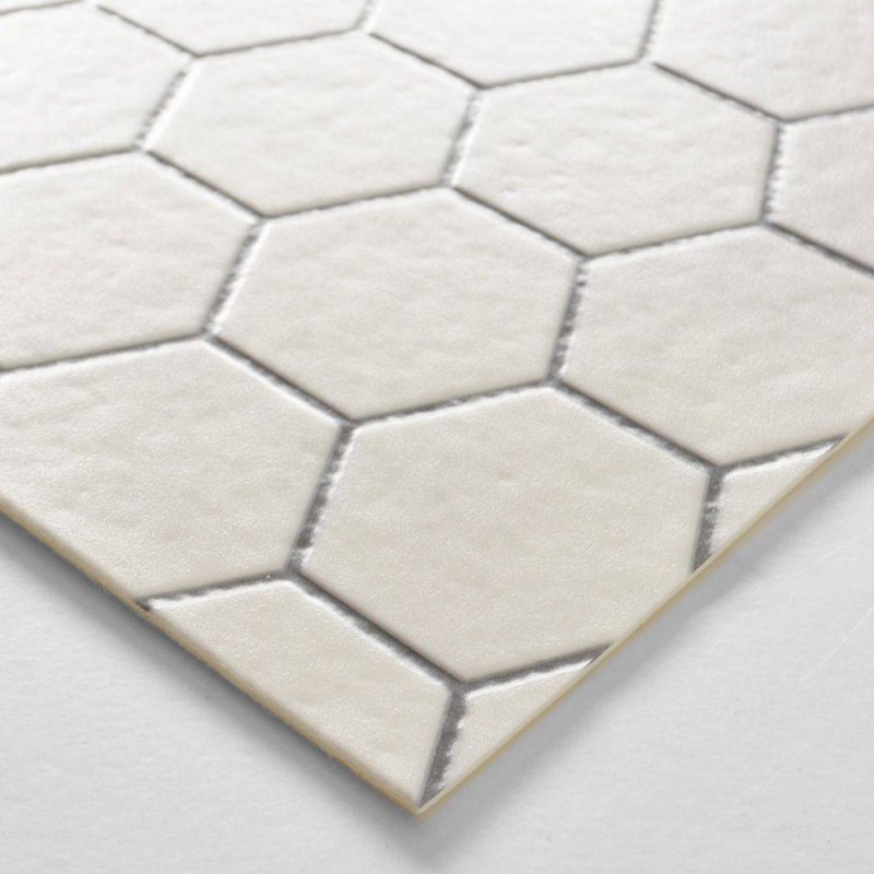 Floor Mat - Stylish Honeycomb White