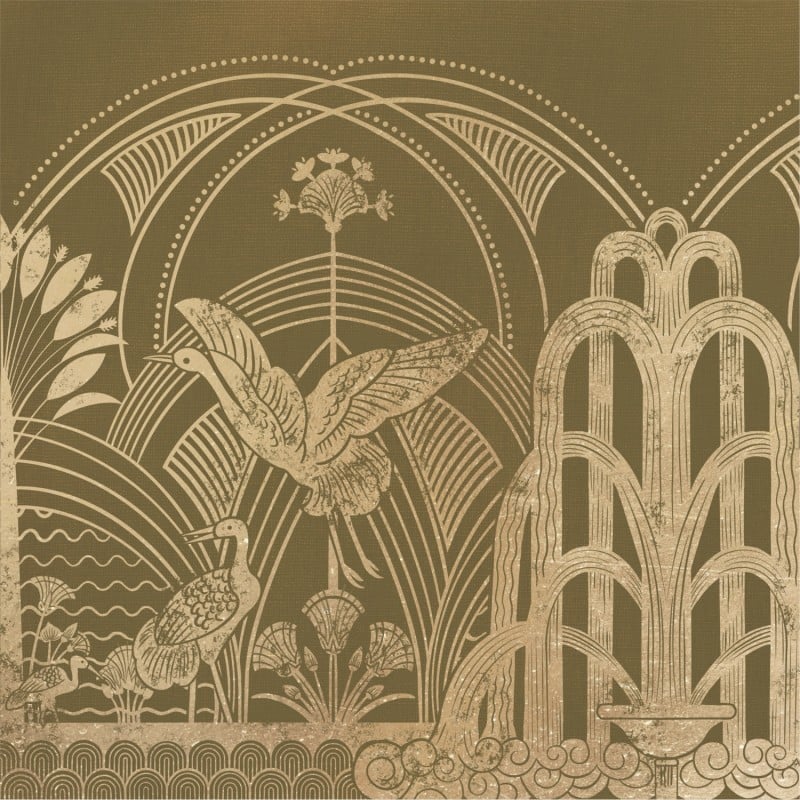 Honpo | Garden of the Crane, Gold | HO-0053