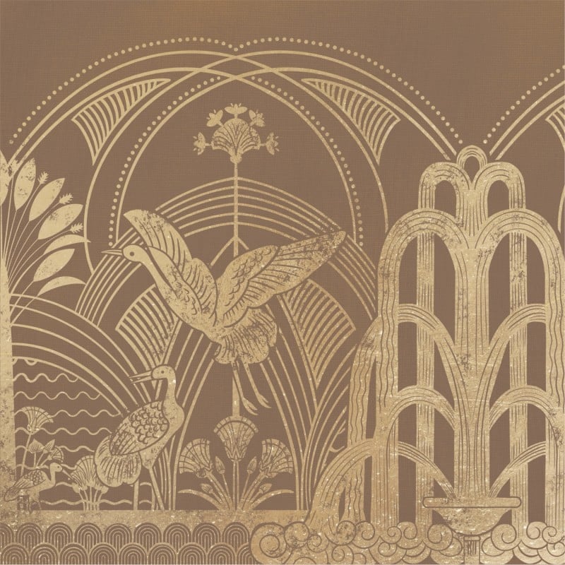 Honpo | Garden of the Crane, Gold | HO-0053