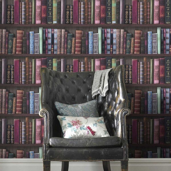 Graham & Brown / Book Shelf Wallpaper / 101689