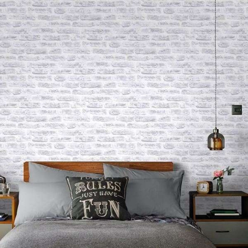 Graham & Brown / Superfresco / White Realistic Brick / 101801