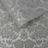 Graham & Brown / Gothic Damask Flock Grey & Silver 104564