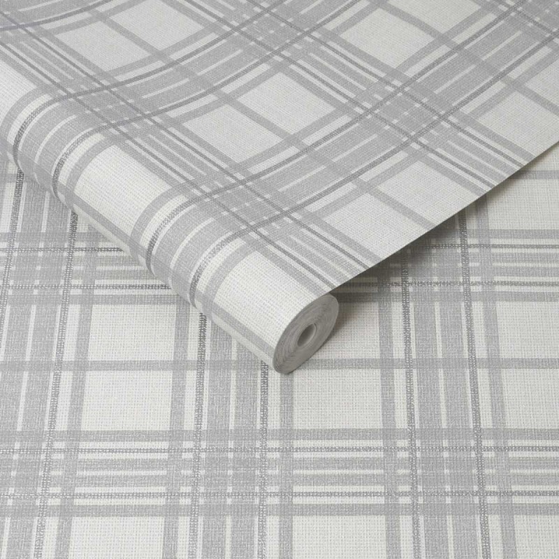 Graham & Brown / Highland / Country Tartan Silver 104804