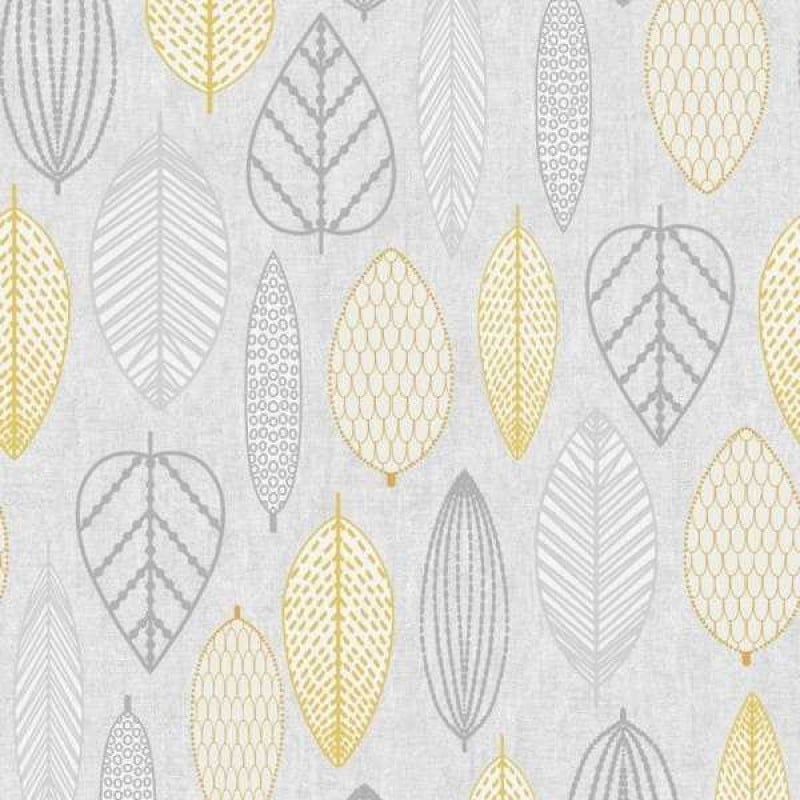 Graham & Brown / Highland / Scandi Leaf Yellow 104871