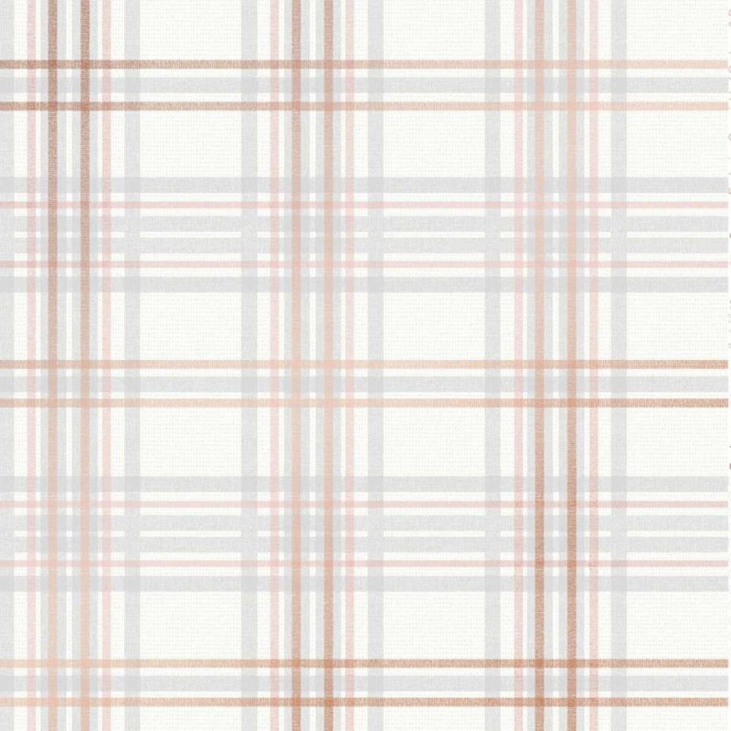 Graham & Brown / Highland / Country Tartan Blush Pink 105825