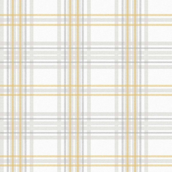 Graham & Brown / Highland / Country Tartan Grey Yellow 106571