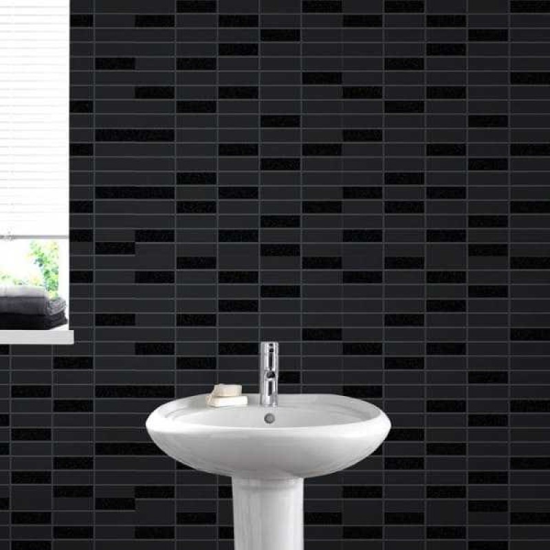 Graham & Brown / Rimini Tile Black Sparkle 33-067