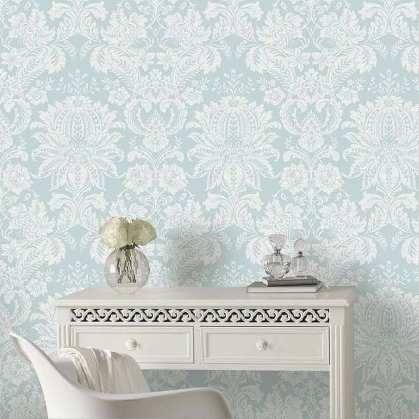 Graham & Brown / Venetian Damask Blue 33-374 Wallpaper