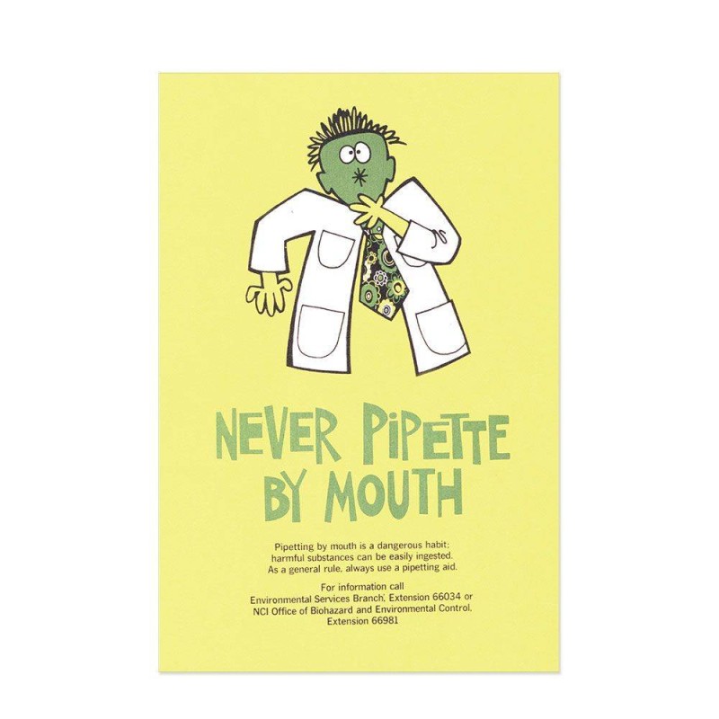 Hattan Art Poster Never Pipette by Mouth / HP-00087