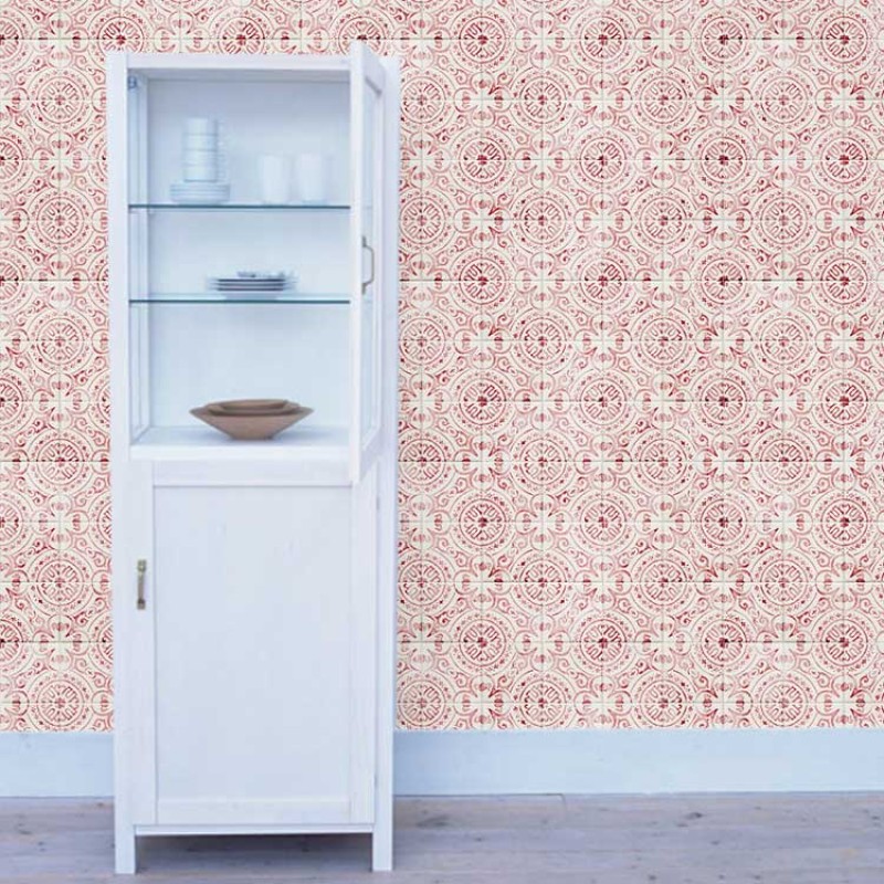 [Hatte Me] REMOVABLE AND REUSABLE WALLPAPER REMAKE SHEET-ANTIQUE TILE PATTERN (65cm x 3m) / ATHO-02