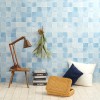 [Hatte Me] REMOVABLE AND REUSABLE WALLPAPER REMAKE SHEET-DENIM TILE PATTERN (65cm x 3m) / DNMT-03