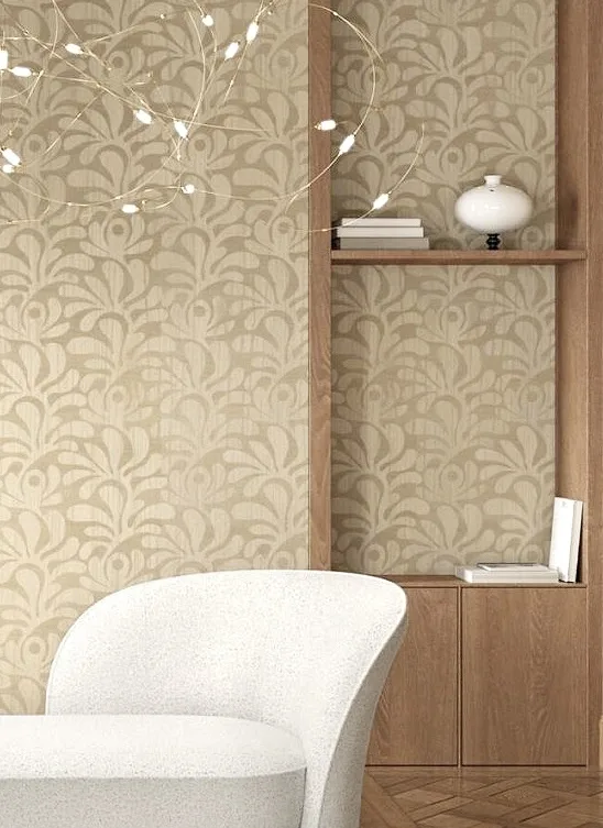 soft modern floral feminine with brown color wallpaper