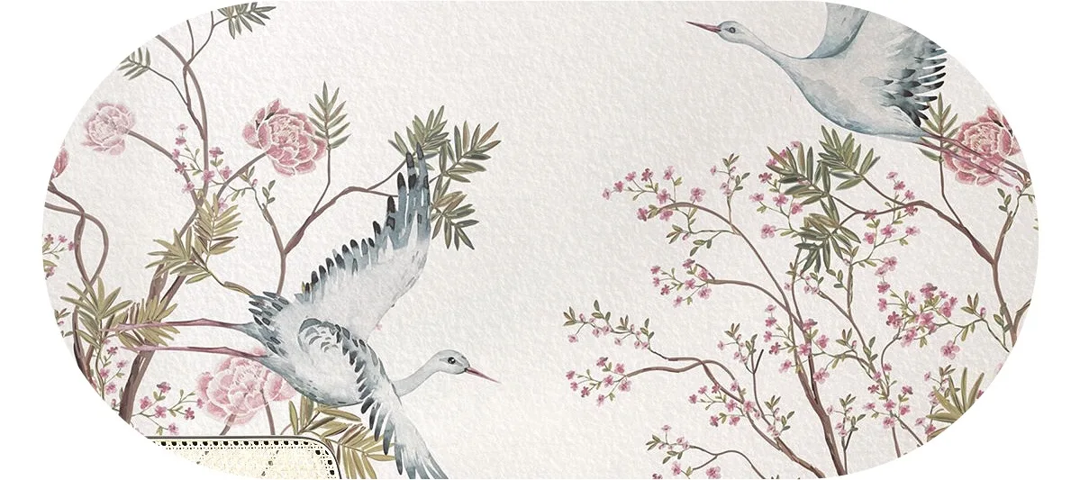 chinoiserie feminine wallpaper