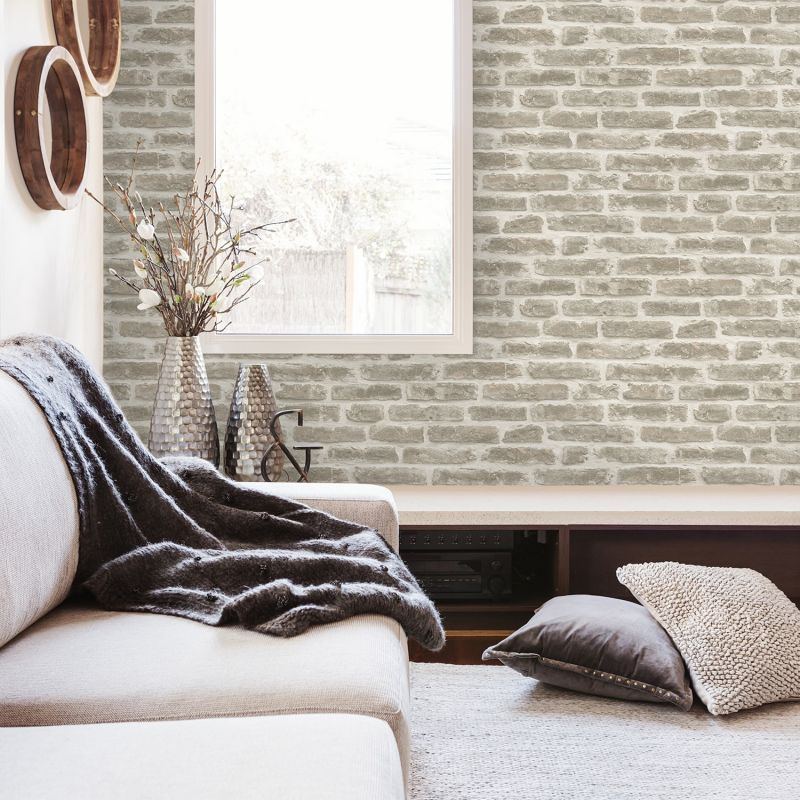 KOZIEl | Urban brick wallpaper-light gray | 3333-40