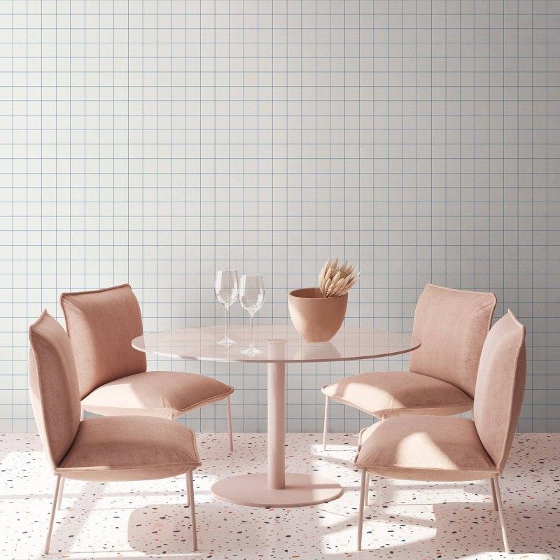 Koziel | Checkered wallpaper-blue | 8888-93