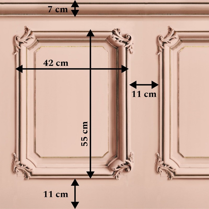 KOZIEL | Salmon-pink haussmannian wainscot 1 | DPH008SB1