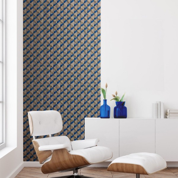 KOZIEL | Blue macrame "Majorelle scent" wallpaper | 8888-PL05