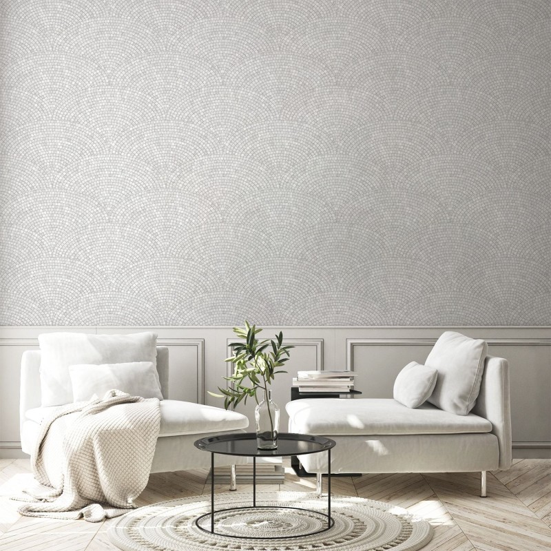 KOZIEL | Light grey Art Deco mosaic | 8888-83