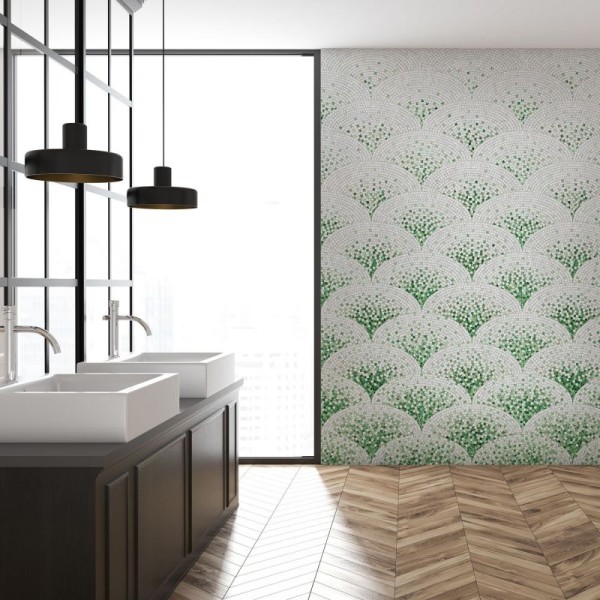 KOZIEl | Green Art Deco mosaic | 8888-88P