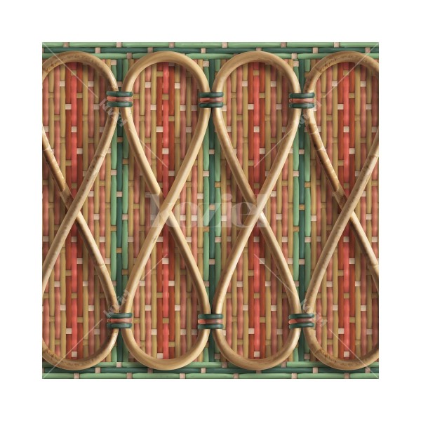 KOZIEL | Philippe Model woven rattan frieze - Winter garden | 5555-PM04