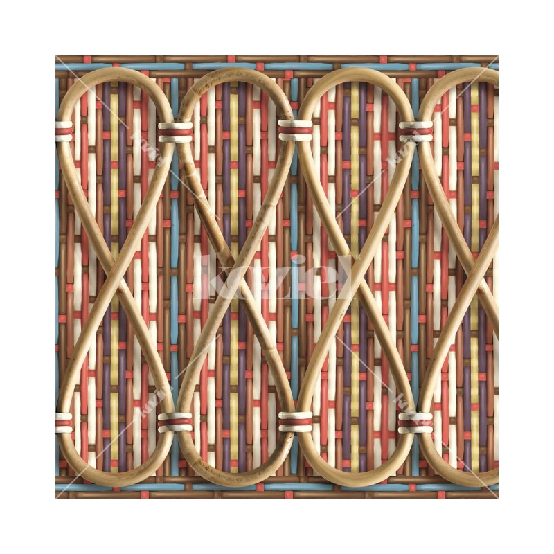 5555-PM16 | Philippe Model woven rattan frieze 