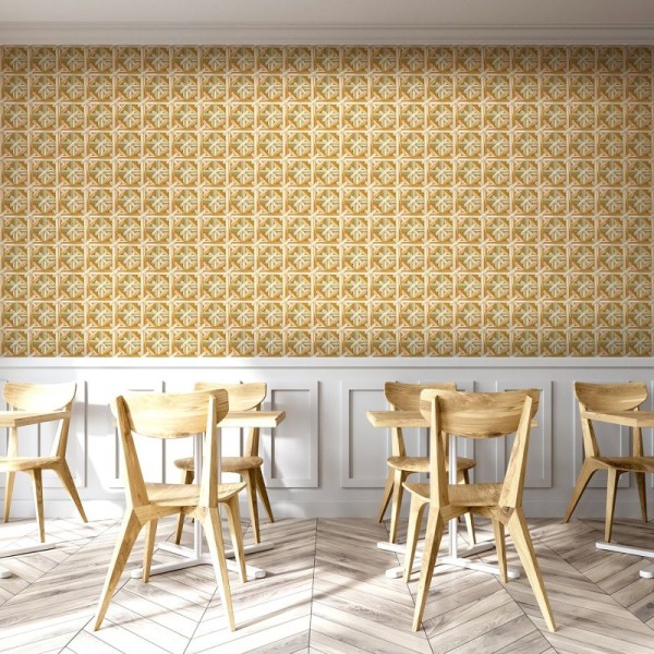 KOZIEL | Japanese Beige crossed wickerwork wallpaper | 8888-PM06