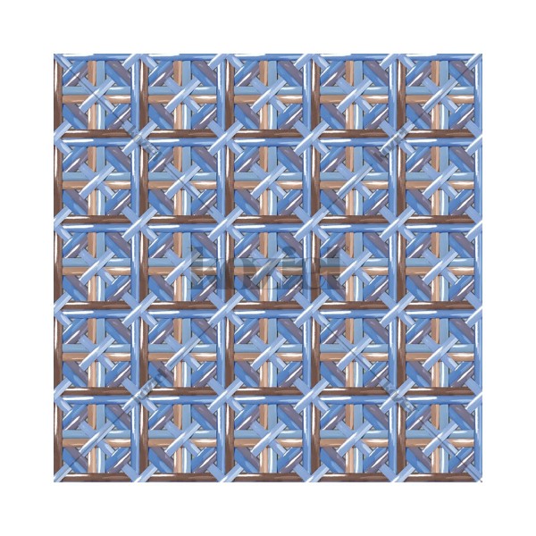 KOZIEL | Blue steel crossed wickerwork wallpaper | 8888-PM07