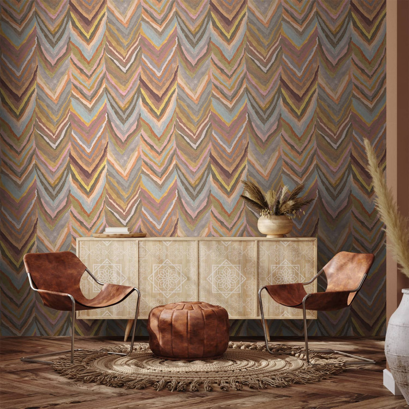 KOZIEL | Pastel herringbone fur wallpaper by Philippe Model | 8888-PM18