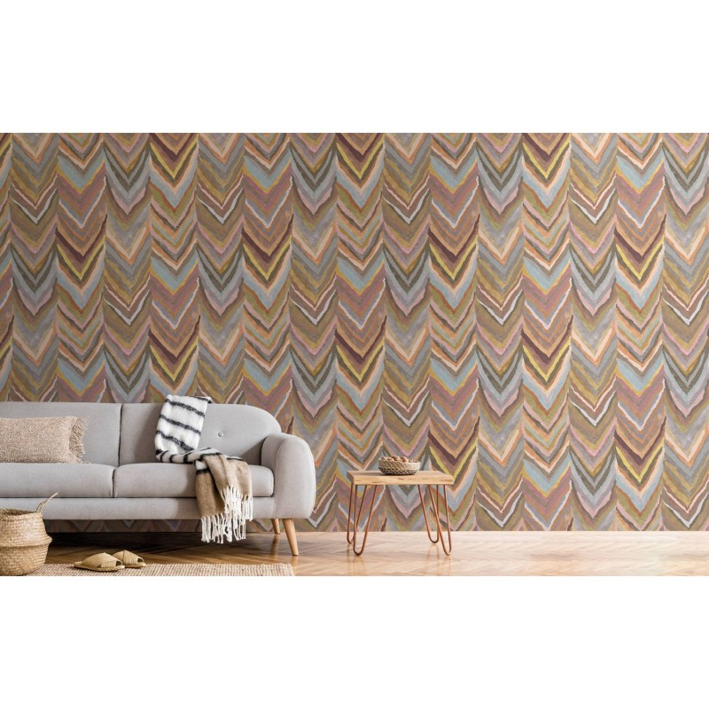 KOZIEL | Pastel herringbone fur wallpaper by Philippe Model | 8888-PM18