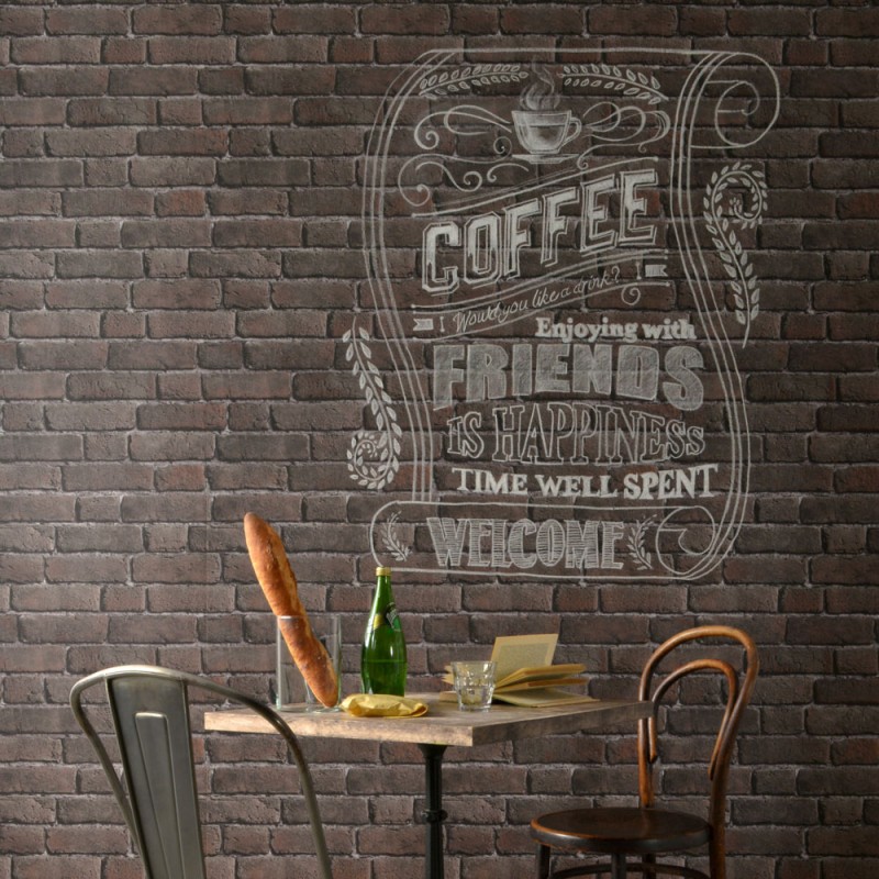 KOZIEL | Ash Red Old Brick Wallpaper | 8888-10